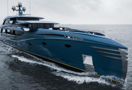 58.5m Superyacht Phi at Sea Trials 
