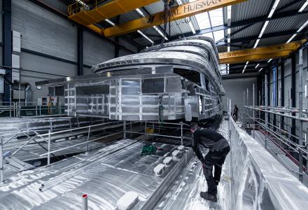 52m Royal Huisman's Project 406 Passes Major Construction Milestone