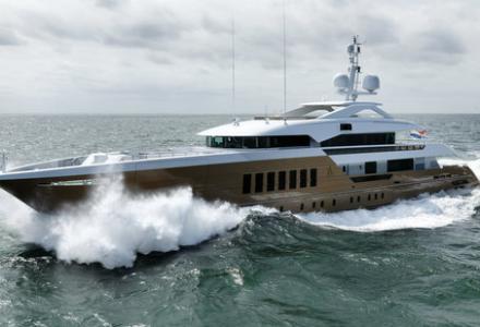 New fast displacement yacht launched by Heesen