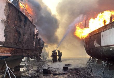 Five Boats Destroyed in New Orleans 