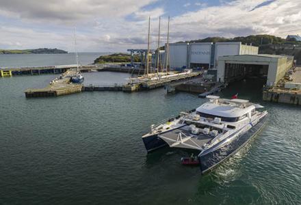 44m Hemisphere Returns to Pendennis for Refit