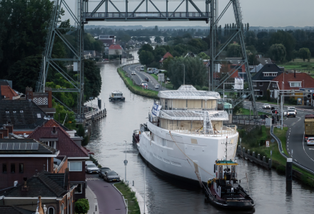 Feadship Project 825 on Her Way to Kaag