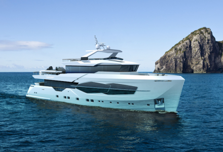 First Numarine 32XP yacht under construction