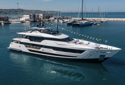 Fourth Custom Line 140’ Hull Launched in Ancona