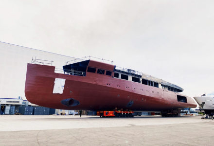 ISA Custom 80m Enters Interior Outfitting Phase