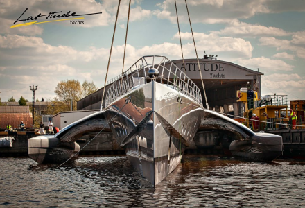 World’s largest trimarans launched at Latitude Yachts