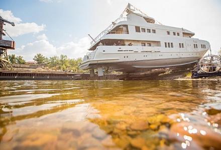 50m superyacht nearing delivery on Lake Baikal