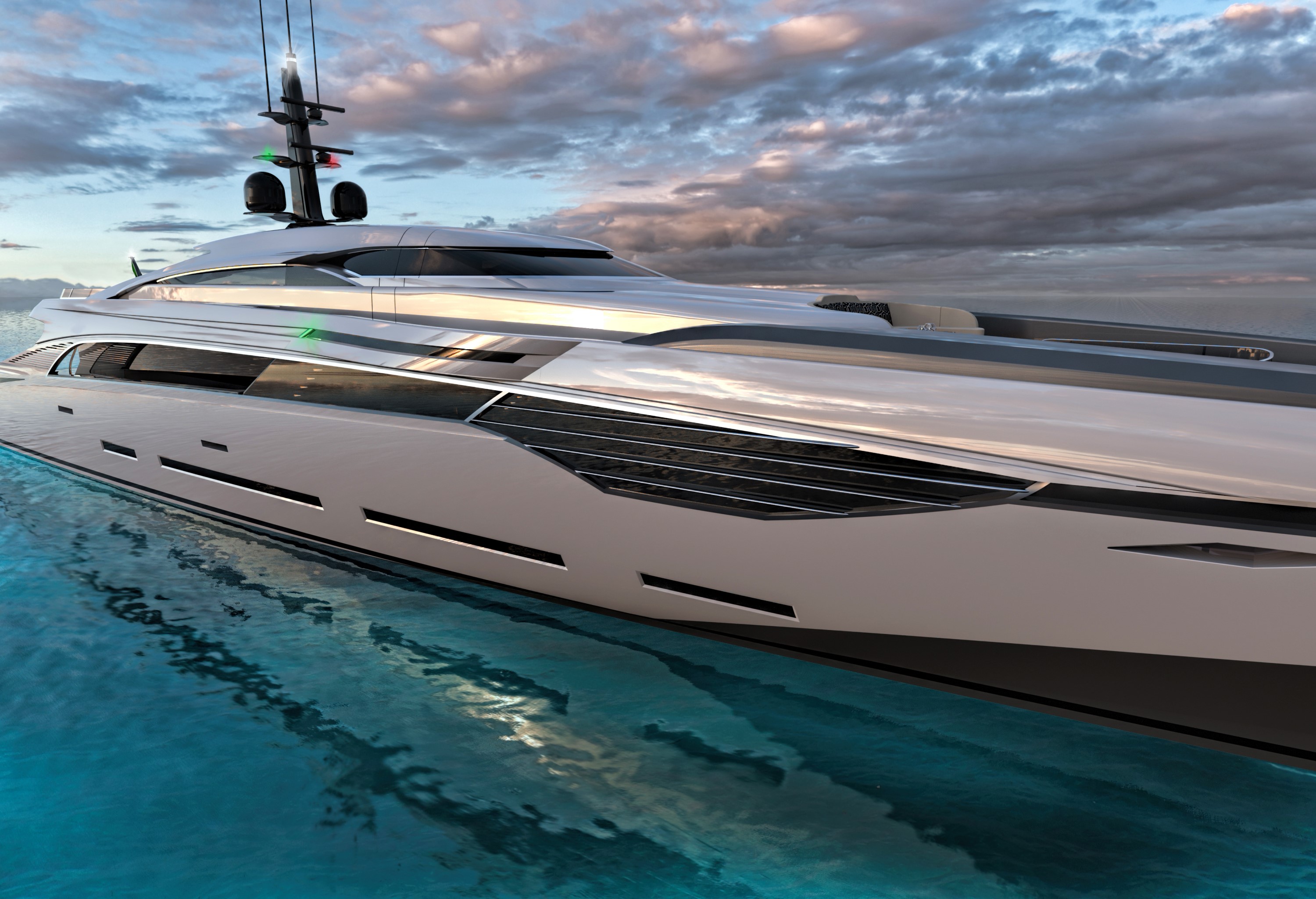 55m Rossinavi concept Zephyr presented at FLIBS Yacht Harbour